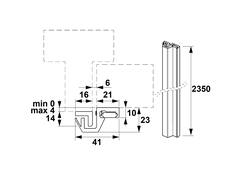 AXA Deurbeveiligingsstrip alu F1 SKG* M3-EX/0-4 MM 235 CM