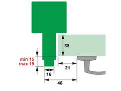 AXA Deurbeveiligingsstrip alu wit SKG* M3-EX/15-19 MM 235 CM