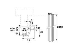 AXA Deurbeveiligingsstrip alu wit SKG* M3-EX/15-19 MM 235 CM
