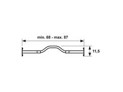 AXA Barrierestang curve wit SKG* V3 IDD 68-87 CM