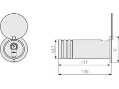 ABUS Sleutelbuis met cilinderafdekking H729 KEY SAFE