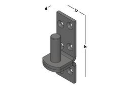GB Plaatduim pen zwart 16X45MM