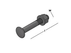 GB Slotbout compleet zwart M8X50MM