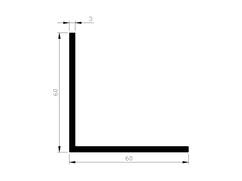 ALUART Hoekprofiel 6 METER 60X60X3