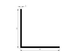 ALUART Hoekprofiel 6 METER 80X80X3