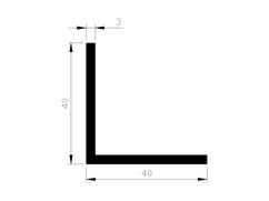 ALUART Hoekprofiel Aluminium 3 METER 40X3