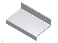 ALUART Waterslag aluminium 3 METER 40MM
