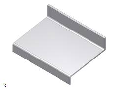 ALUART Waterslag aluminium 3 METER 50MM