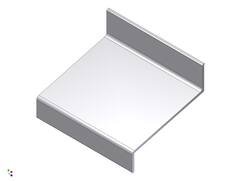 ALUART Waterslag aluminium 3 METER 60MM