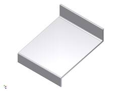 ALUART Waterslag aluminium 3 METER 80MM