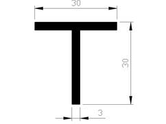 T profiel aluminium