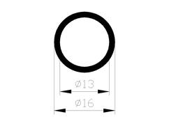 ALUART Buisprofiel rond aluminium 2 METER 16X1.5