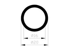 Aluart Buisprofiel rond aluminium 1 meter 20X1.5 6st