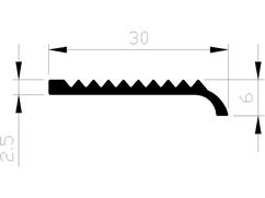 Aluart Trapkantprofiel aluminium 1 meter 30MM 6st