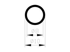 ALUART Buis rond 6 METER 10X8MM