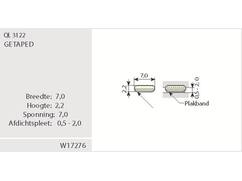 Q-LON Tochtstrip zelfklevend wit 3122 (7X2,2MM) 25 METER