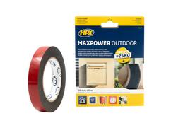 HPX Max Power Outdoor bevestigingstape ZWART 19MM X 5M