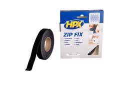 HPX Zip fix klittenband (lus) zwart 20MM X 5M 10st