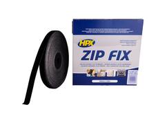HPX Zip fix klittenband (lus) zwart 20MM X 25M 12st