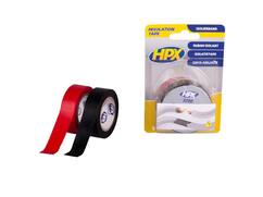 HPX PVC isolatietape zwart + rood 19MM X 10M 20st