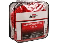 Kelfort Aanhangwagennet rood polyester 45x45 mm 2.5X4.0 meter