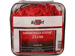 Kelfort Aanhangwagennet rood polyester 45x45 mm 2.5X4.0 meter