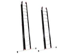 Kelfort Reformladder zwart gecoat met stabilisatiebalk 3X12 TR