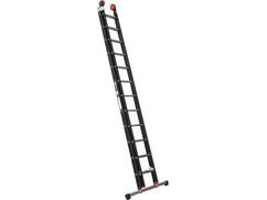 KELFORT Reformladder zwart gecoat MET STABILISATIEBALK 2X12 TRE