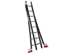 KELFORT Reformladder zwart gecoat MAGNUS 2X8 TREDEN