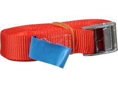 Kelfort Spanband rood met klemgesp 25 mm X5,0 meter
