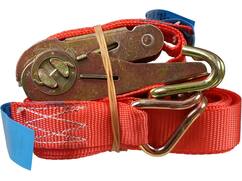 Kelfort Spanband rood met ratel en haken 700 kg 25 mm X5,0 meter