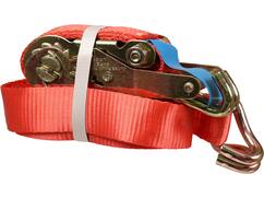 Kelfort Spanband rood met ratel en haken 3000 kg 35 mm X5,0 meter