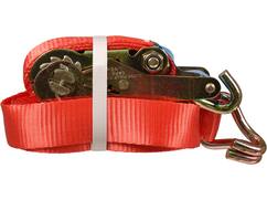Kelfort Spanband rood met ratel en haken 3000 kg 35 mm X5,0 meter