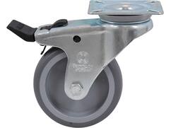 KELFORT Zwenkwiel met plaat en rem 60 KG 75 MM