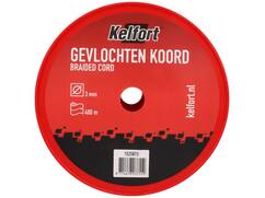Kelfort Koord gevlochten wit 3 MM