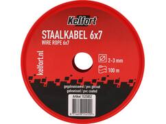 Kelfort Staalkabel gegalvaniseerd PVC gecoat 6X7MM/100M