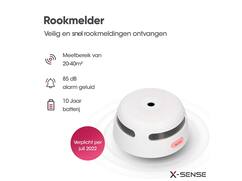X-SENSE Rookmelder Draadlooskoppelbaar 500.XS01.W 3V