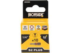 Ironside Bit 1/4 standaard S2 10 stuks sq1-25 mm