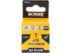 Ironside Bit 1/4 standaard S2 10 stuks ph3-50 mm