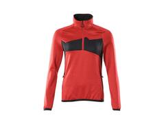 Mascot Fleecetrui met korte rits dames signaalrood/zwart 2XL