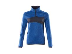 Mascot Fleecetrui met korte rits dames helder blauw/donkermarine 3XL