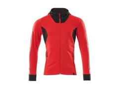 Mascot Capuchontrui met rits signaalrood/zwart S ONE