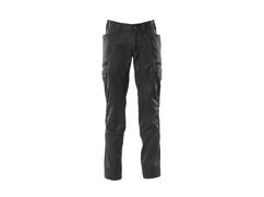 MASCOT Werkbroek stretch panelen met dijbeenzak ZWART 90C60