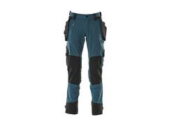 MASCOT Werkbroek stretch met cordura kniezakken DONKERPETROL 76C50