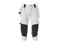 MASCOT Driekwart werkbroek stretch met spijkerz WIT C48