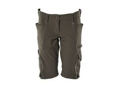 MASCOT Korte werkbroek stretch dames DONKERANTRACIET C40