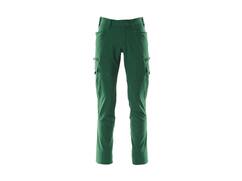 MASCOT Werkbroek stretch met dijbeenzakken GROEN 82C44