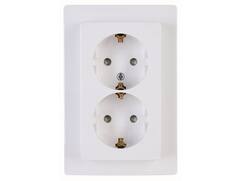 Kopp Wandcontactdoos 2V RA arctic wit