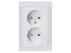 Kopp Wandcontactdoos 2V ZRA arctic wit