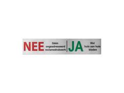 GPF Brievenbusbordje 'Nee/Ja', 25x125x1 mm, RVS GEBORSTELD